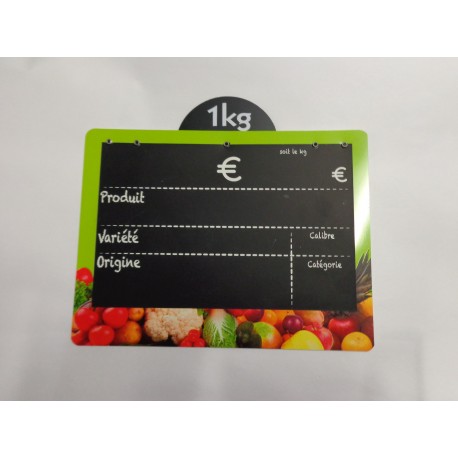 ardoise vitamine à pique 15x11cm orange