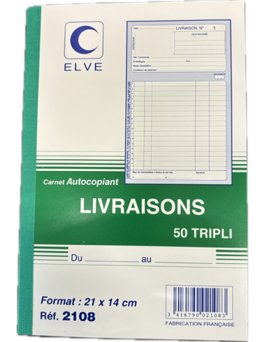 Bon de livraison tripli