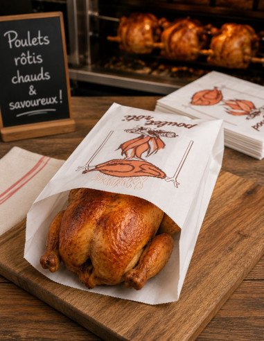Papier d'emballage poulet ingraissable