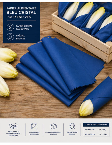 Papier bleu cristal