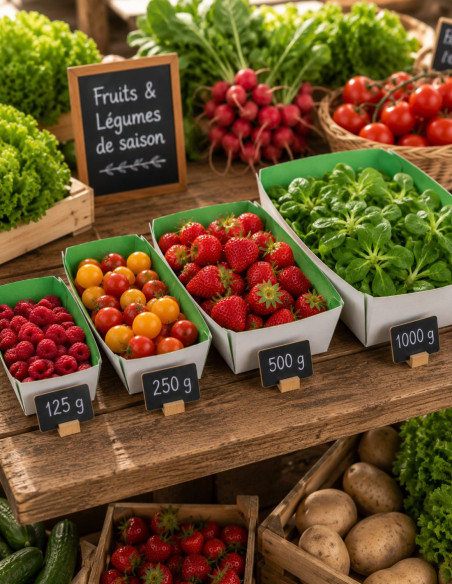 Barquette alimentaire carton verte par 200 unités