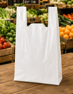 sacs bretelles, plastique 50µm, 26x6+6x45cm ,conforme à...