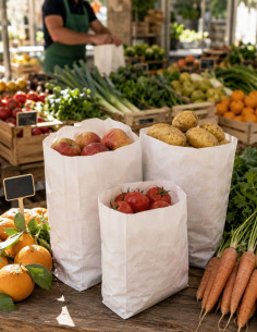 Sac alimentaire kraft blanc (pour 1000)