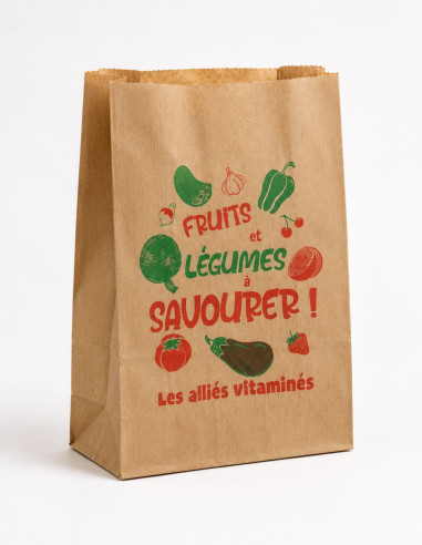 Sac papier kraft fruits et légumes idéal pour...