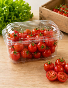 Barquette alimentaire couvercle pour 250g de tomate cerise