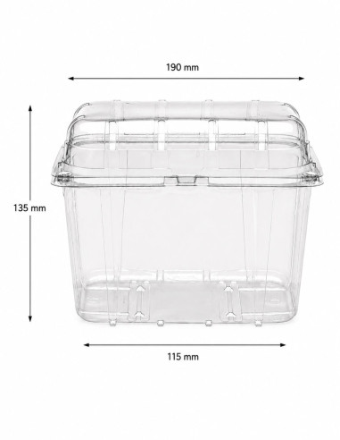 Barquette alimentaire couvercle pour 1000grs