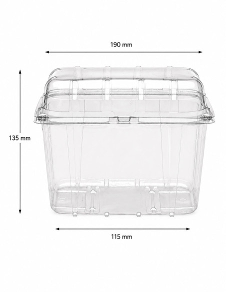 Barquette alimentaire couvercle pour 1000grs