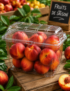 Barquette alimentaire couvercle pour 1000grs
