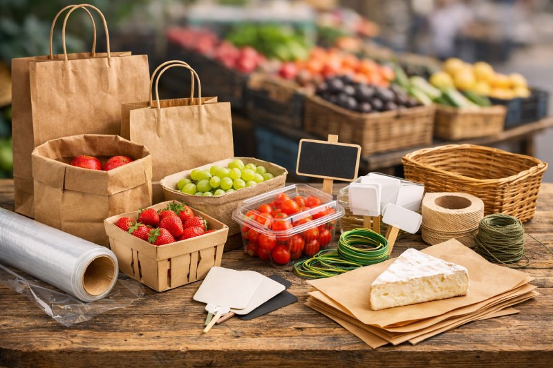 Top 7 des emballages indispensables pour les marchés et primeurs